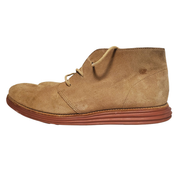 Cole Haan Tan Suede Leather Mens Lace Up Ankle Boots Size 11 M
